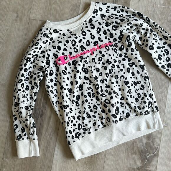Champion Heritage Girls Classic Fleece Pullover Crewneck Sweatshirt Small - Picture 1 of 6